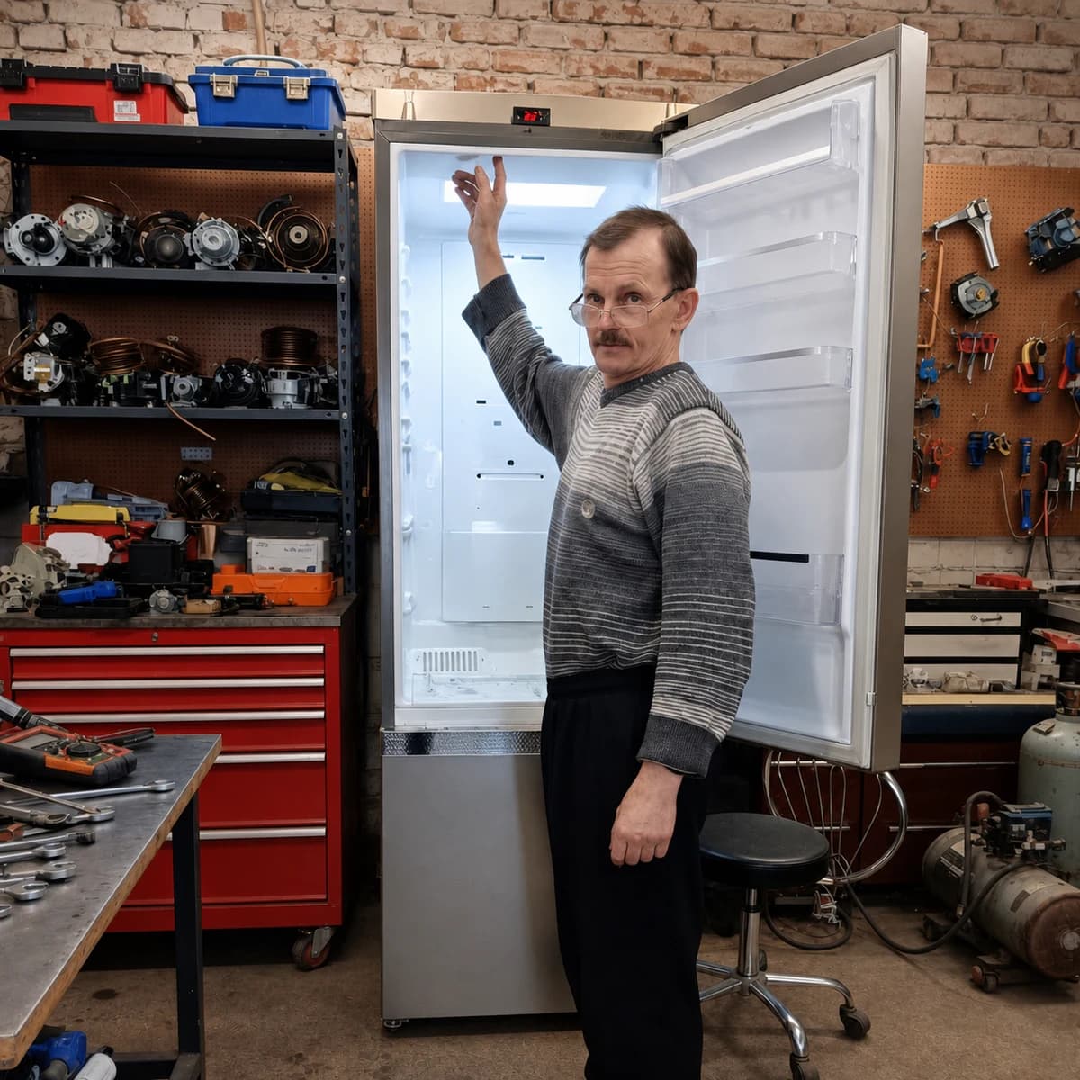 Проверка работы холодильной камеры мастером Technogen